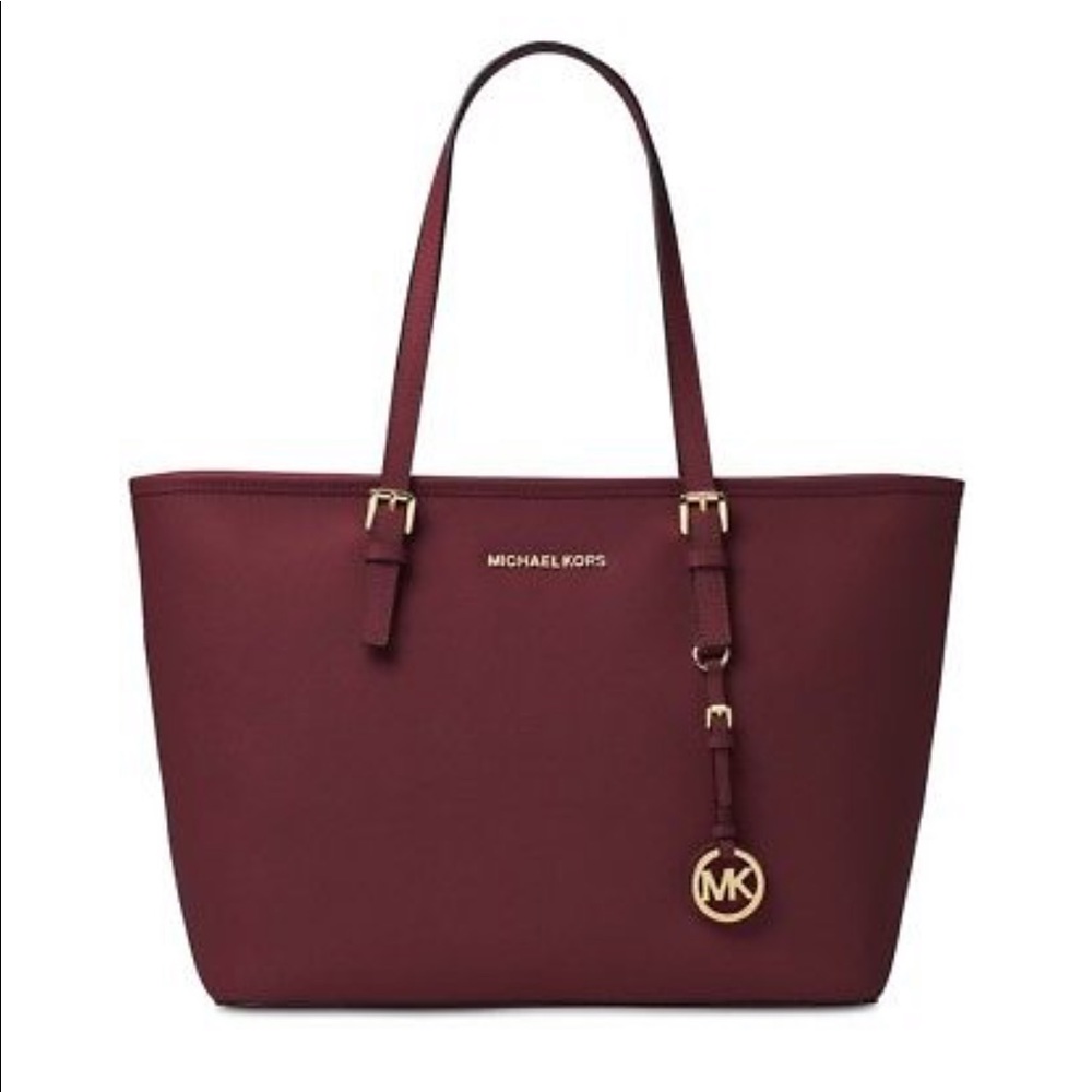 Michael Kors Jet Set Travel MD TZ Leather Tote